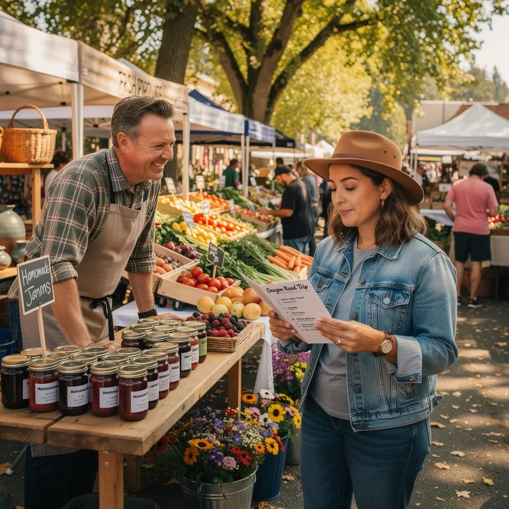 Karta drogowa z zaznaczonymi atrakcjami turystycznymi.