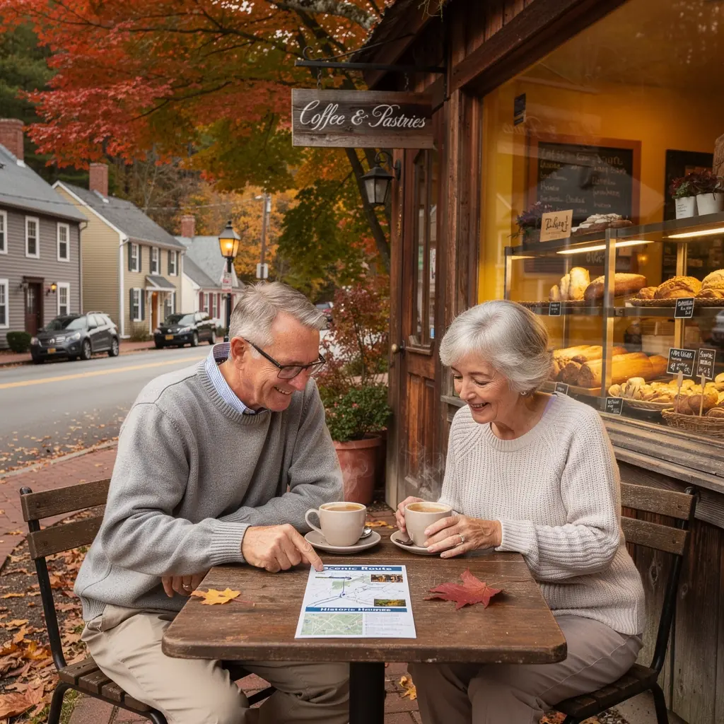 Rodzina korzystająca z wydrukowanej mapy podczas podróży.